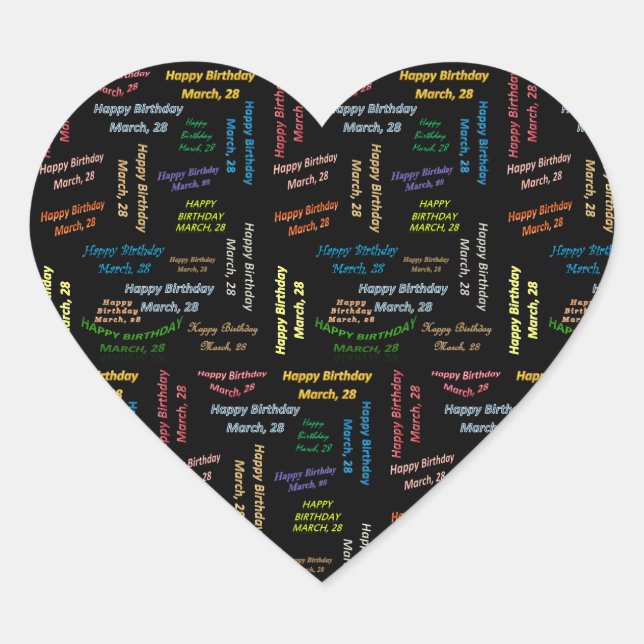Sticker d'anniversaire du 28 mars (Devant)