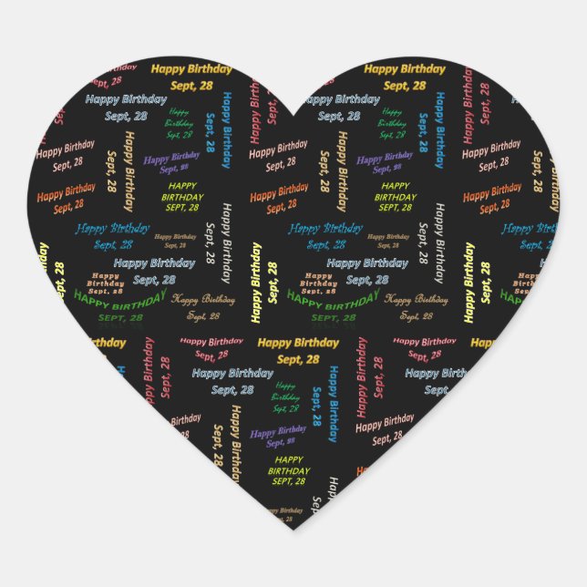 Sticker d'anniversaire du 28 septembre (Devant)