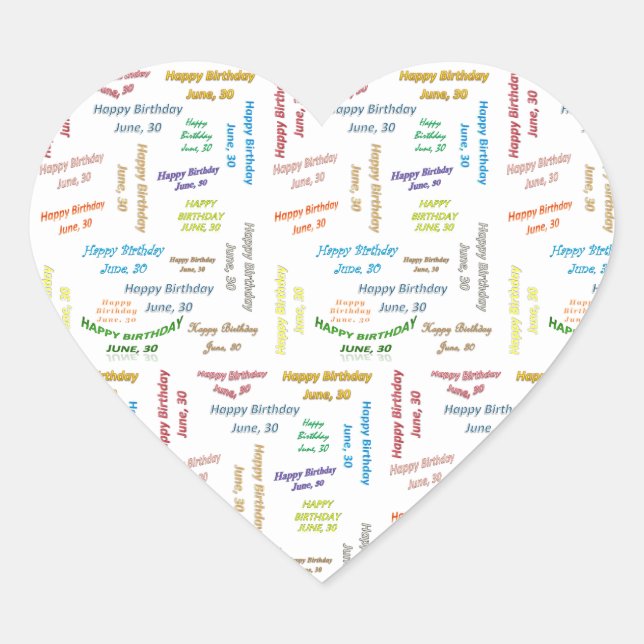 Sticker d'anniversaire du 30 juin (Devant)
