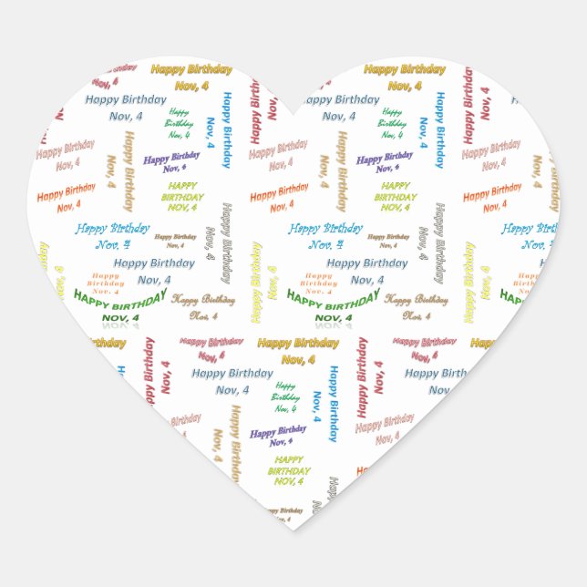 Sticker d'anniversaire du 4 novembre (Devant)