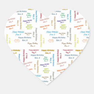 Sticker d'anniversaire du 8 novembre