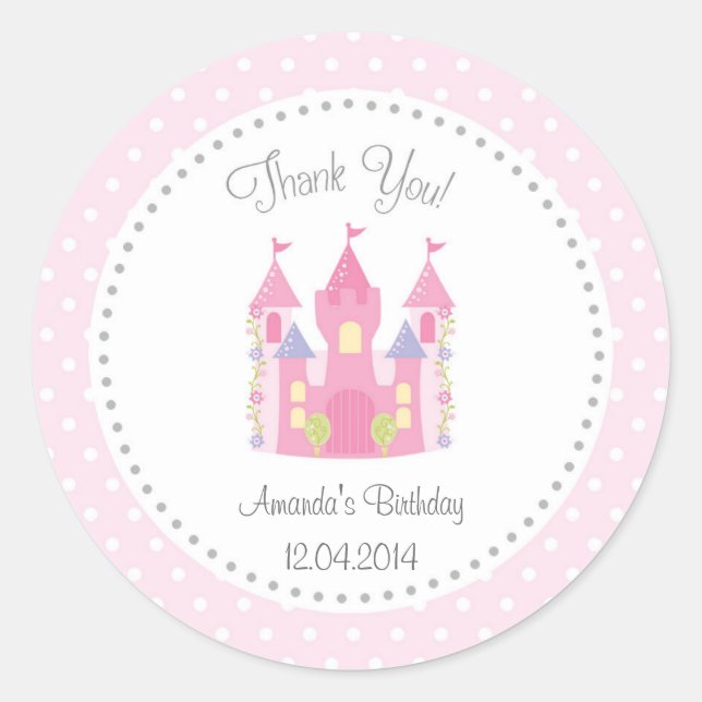 Sticker d'anniversaire du château Little Princess (Devant)
