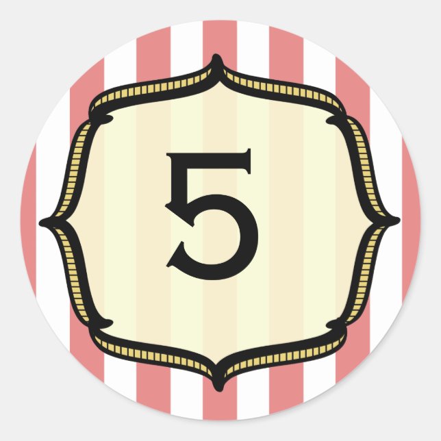 Sticker d'anniversaire du cirque (Devant)