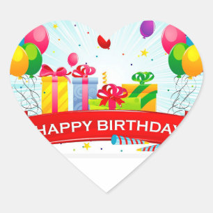 Sticker d'anniversaire heureux