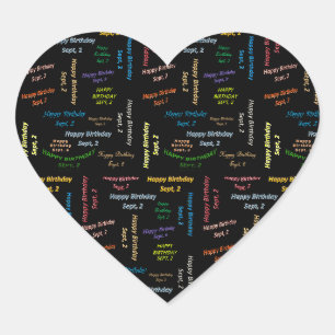 Sticker d'anniversaire le 2 septembre
