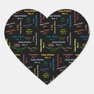 Sticker d'anniversaire le 5 novembre