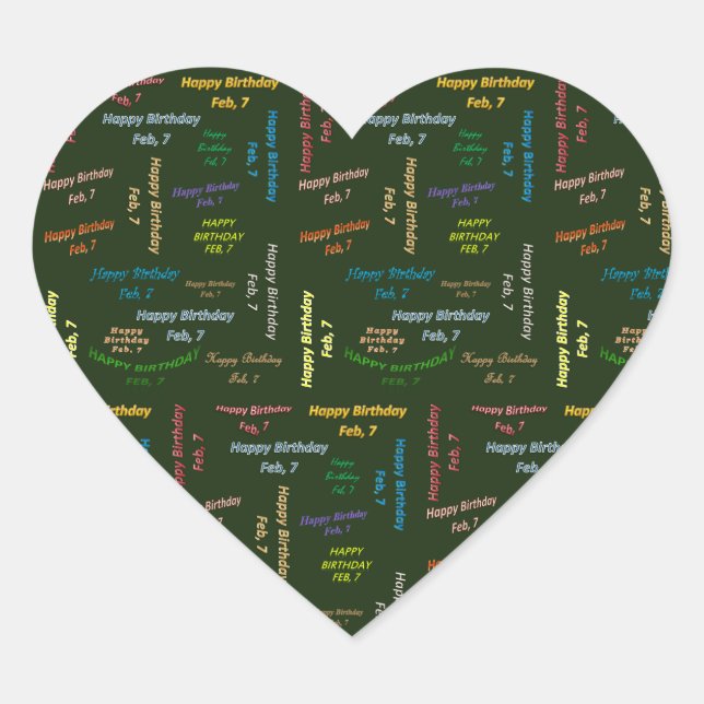 Sticker d'anniversaire le 7 février (Devant)