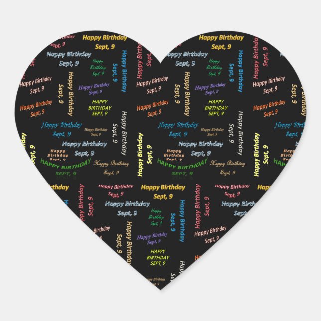 Sticker d'anniversaire le 9 septembre (Devant)