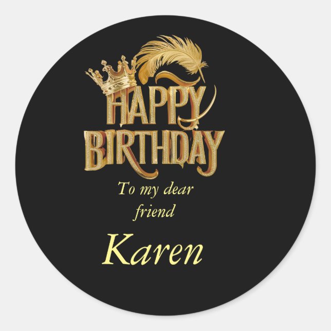 Sticker d'anniversaire pour le cadeau parfait (Devant)