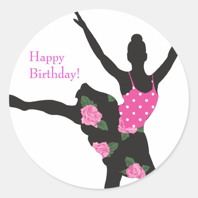 Sticker d'anniversaire pour Rose KRW Ballerina (Devant)