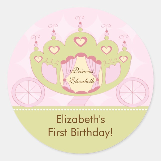Sticker d'anniversaire Princess Pretty Royal Carri (Devant)