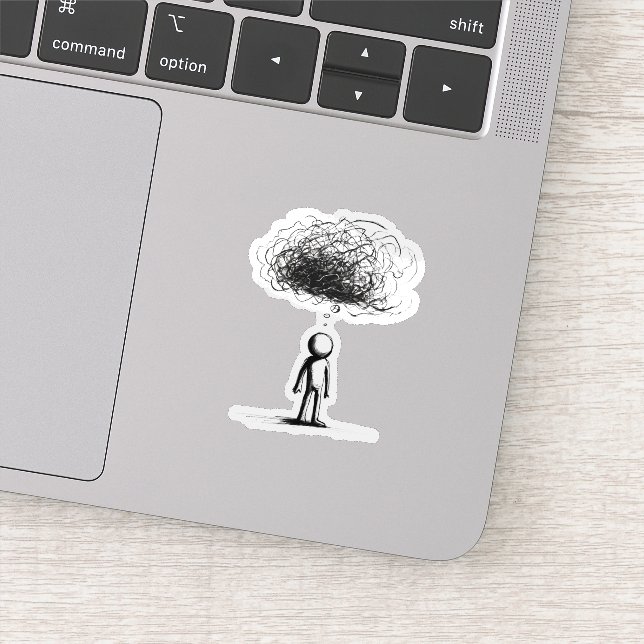 Sticker Dans le nuage de pensée (Détail)