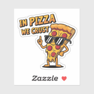 Sticker Dans Pizza Nous Croûtons – Illustration de jeu de