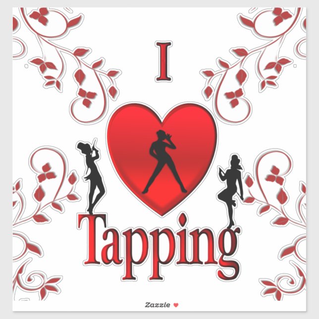 Sticker Danse I Heart Tap (Feuille)