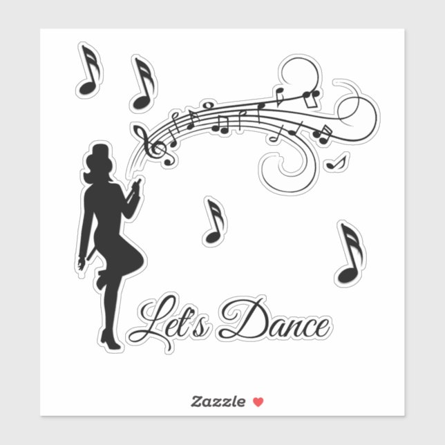 Sticker Danser à la musique (Feuille)