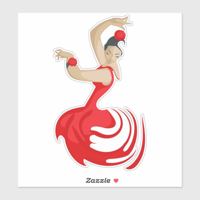 Sticker Danseur de flamenco tzigane (Feuille)