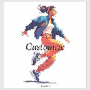 Sticker Danseuse Hip hop Thunder_Cove