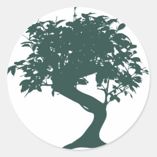 Sticker d'arbre de bonsaï vert