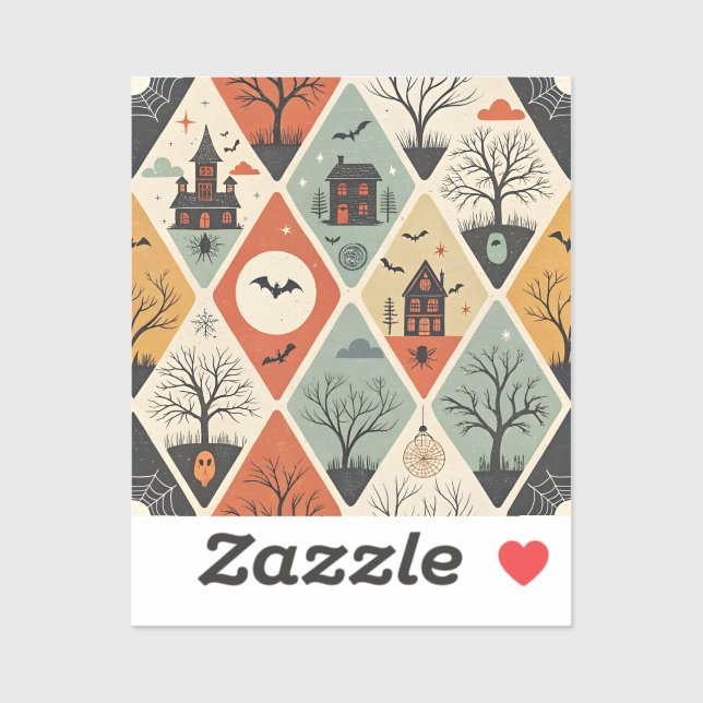 Sticker Dark ghost pattern (Feuille)