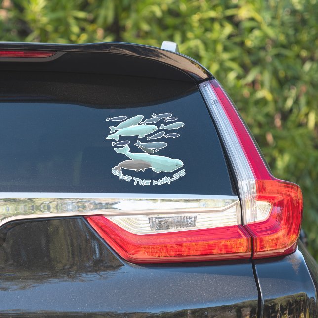 Sticker d'art de baleines de Beluga Décalages de b (Côté voiture)
