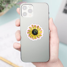 Sticker d'art de tournesol brillant