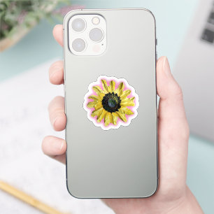 Sticker d'art de tournesol brillant
