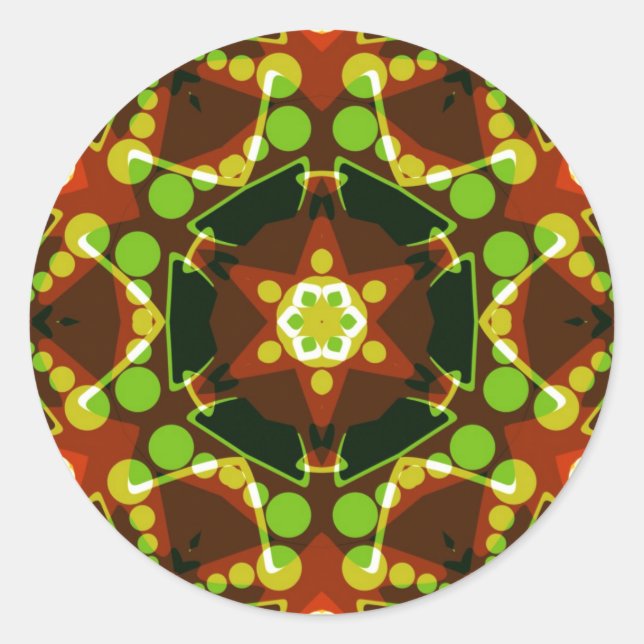 Sticker d'art géométrique Hexagon Star (Devant)