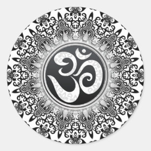 Sticker d'art spirituel décoratif noir+blanc