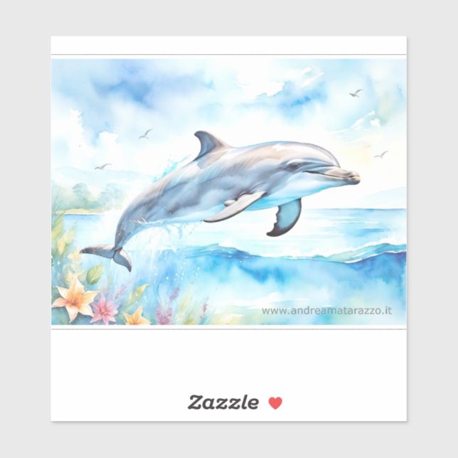 Sticker Dauphin (Feuille)