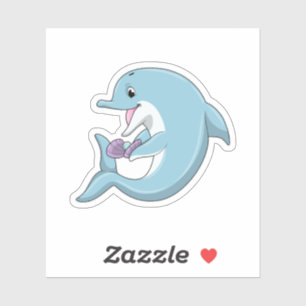 Sticker Dauphin avec Perle