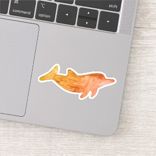 Sticker Dauphin d'eau orange