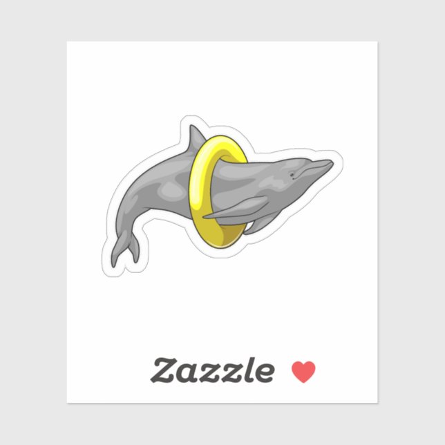Sticker Dauphin natation Lifebuoy (Feuille)