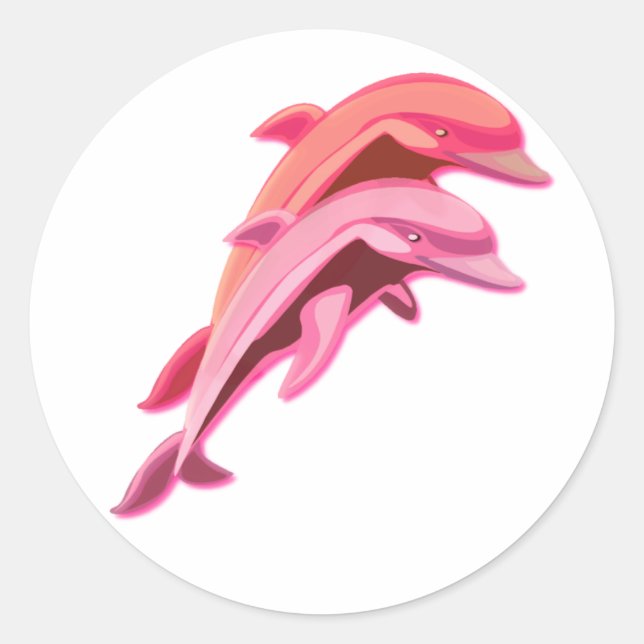 Sticker Dauphin Rose (Devant)