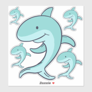 Sticker Dauphins bleus sautant Thunder_Cove