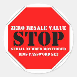 Sticker d'avertissement anti-vol