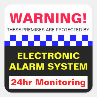 Sticker d'avertissement d'alarme