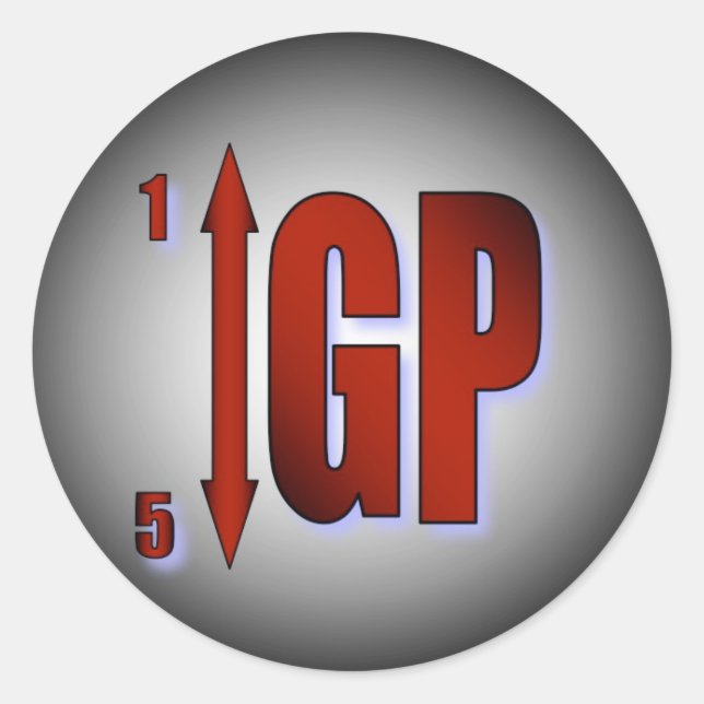 Sticker d'avertissement de déplacement GP - Rouge (Devant)