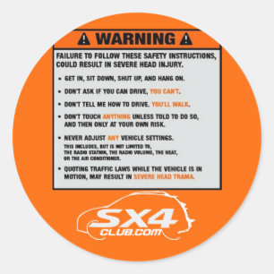Sticker d'avertissement de hachure