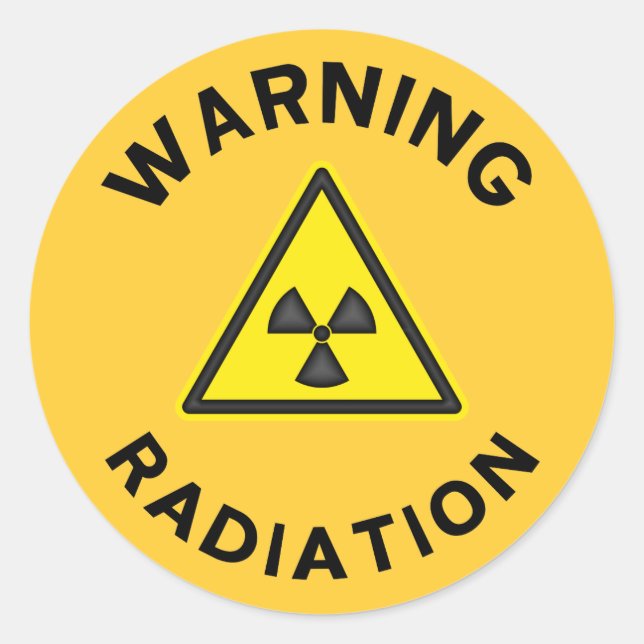 Sticker d'avertissement de rayonnement (Devant)