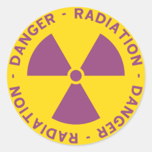Sticker d'avertissement de rayonnement