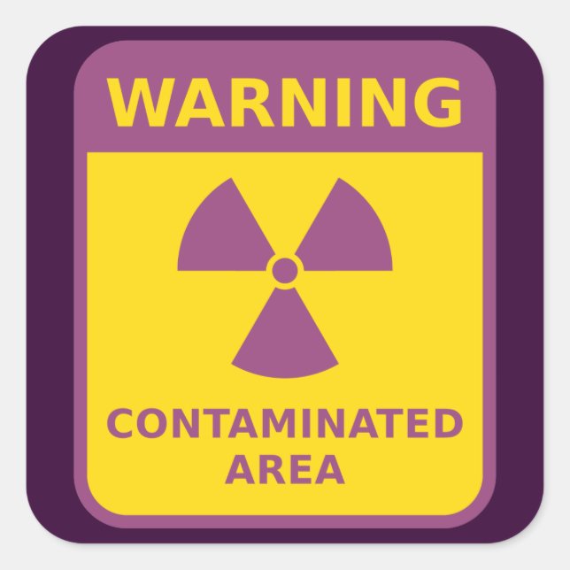 Sticker d'avertissement de rayonnement (Devant)