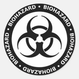 Sticker d'avertissement de risque biologique