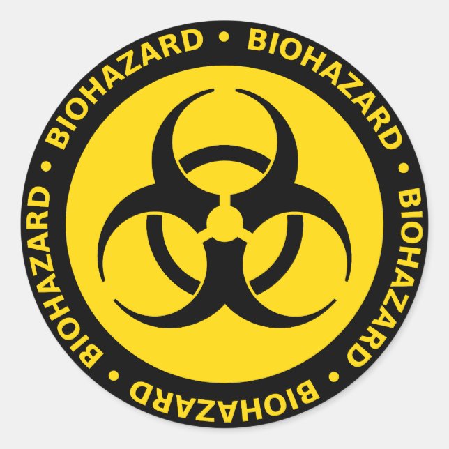 Sticker d'avertissement de risque biologique (Devant)