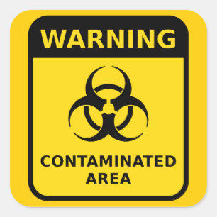 Sticker d'avertissement de risque biologique