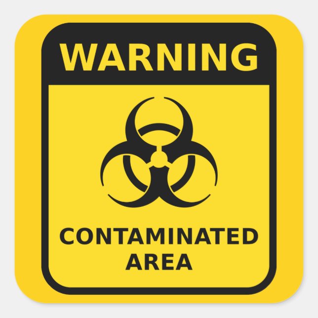 Sticker d'avertissement de risque biologique (Devant)