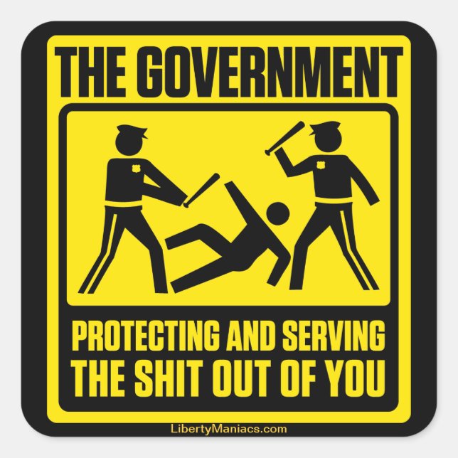 Sticker d'avertissement du gouvernement (Devant)