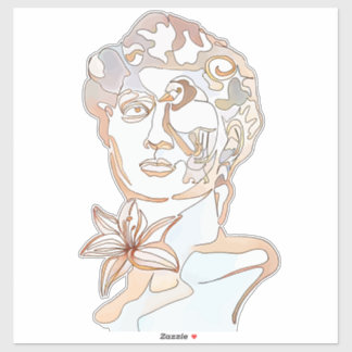 Sticker David - Dessin de ligne de l'homme - Essence de la
