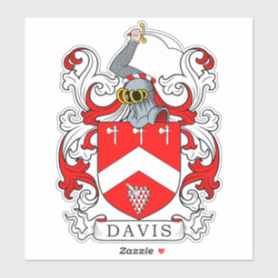 Sticker Davis Family Crest