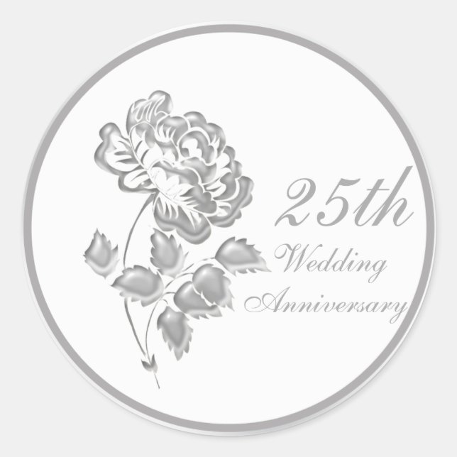 Sticker de 25 ans Silver Peony (Devant)