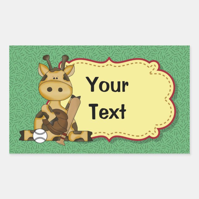 Sticker de baseball Giraffe (Devant)